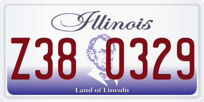 IL license plate Z380329