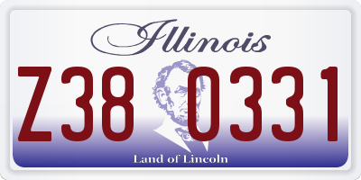 IL license plate Z380331