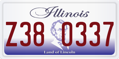 IL license plate Z380337