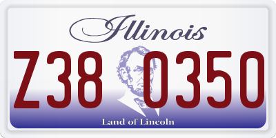 IL license plate Z380350