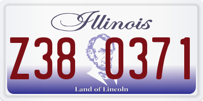 IL license plate Z380371