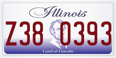 IL license plate Z380393