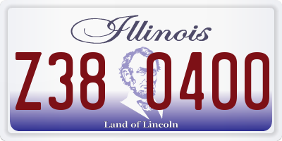 IL license plate Z380400