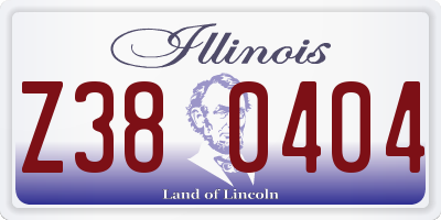 IL license plate Z380404