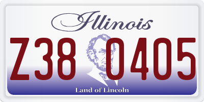 IL license plate Z380405