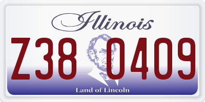 IL license plate Z380409