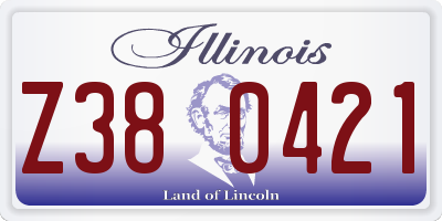 IL license plate Z380421