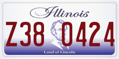 IL license plate Z380424