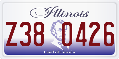 IL license plate Z380426