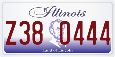 IL license plate Z380444