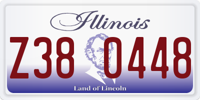 IL license plate Z380448