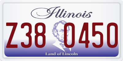 IL license plate Z380450