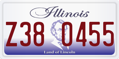 IL license plate Z380455