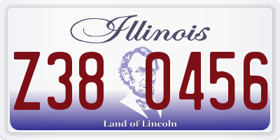 IL license plate Z380456