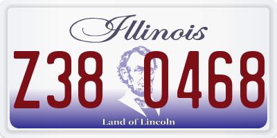 IL license plate Z380468