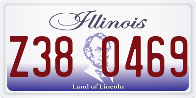 IL license plate Z380469
