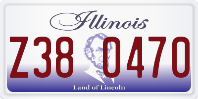 IL license plate Z380470