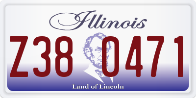 IL license plate Z380471