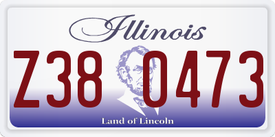 IL license plate Z380473