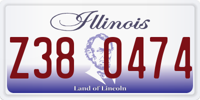 IL license plate Z380474