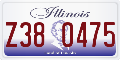 IL license plate Z380475