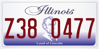 IL license plate Z380477