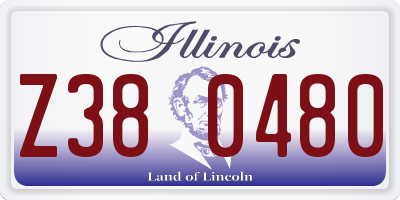 IL license plate Z380480