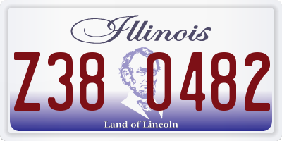 IL license plate Z380482