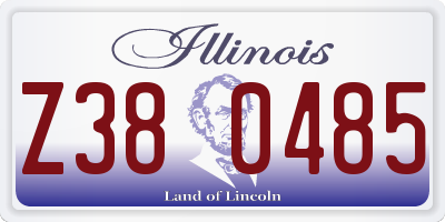 IL license plate Z380485
