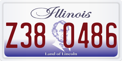 IL license plate Z380486