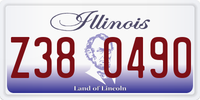 IL license plate Z380490