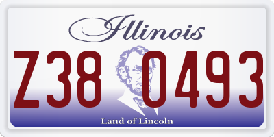IL license plate Z380493