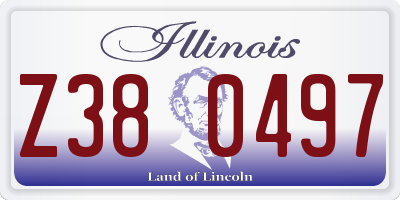 IL license plate Z380497