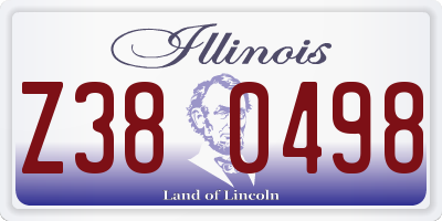 IL license plate Z380498