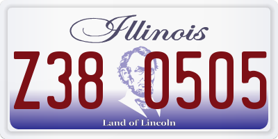 IL license plate Z380505