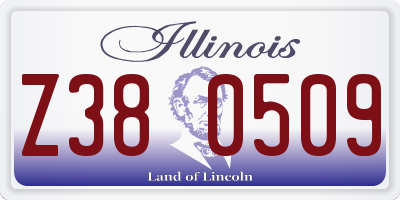 IL license plate Z380509