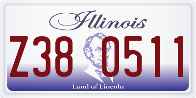 IL license plate Z380511