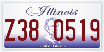IL license plate Z380519