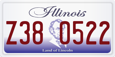 IL license plate Z380522