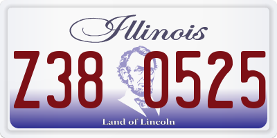 IL license plate Z380525
