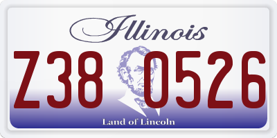 IL license plate Z380526