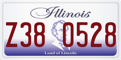 IL license plate Z380528