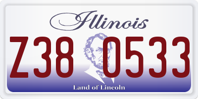 IL license plate Z380533