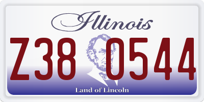 IL license plate Z380544