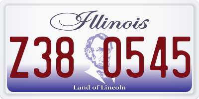 IL license plate Z380545