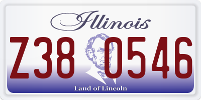 IL license plate Z380546