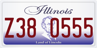 IL license plate Z380555