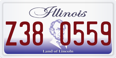 IL license plate Z380559