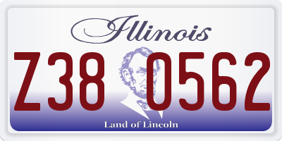 IL license plate Z380562