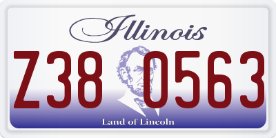 IL license plate Z380563